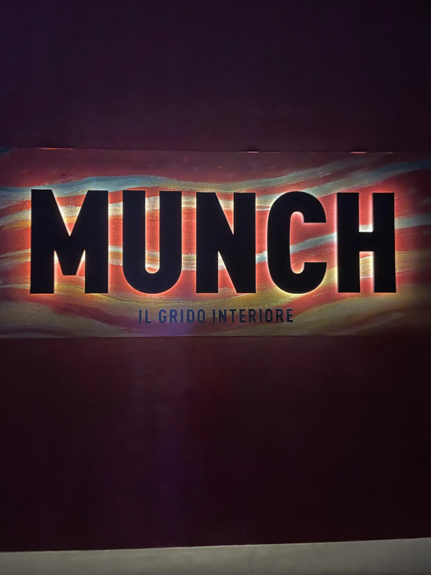 Munch — The Inner Scream exhibition sign at Palazzo Reale