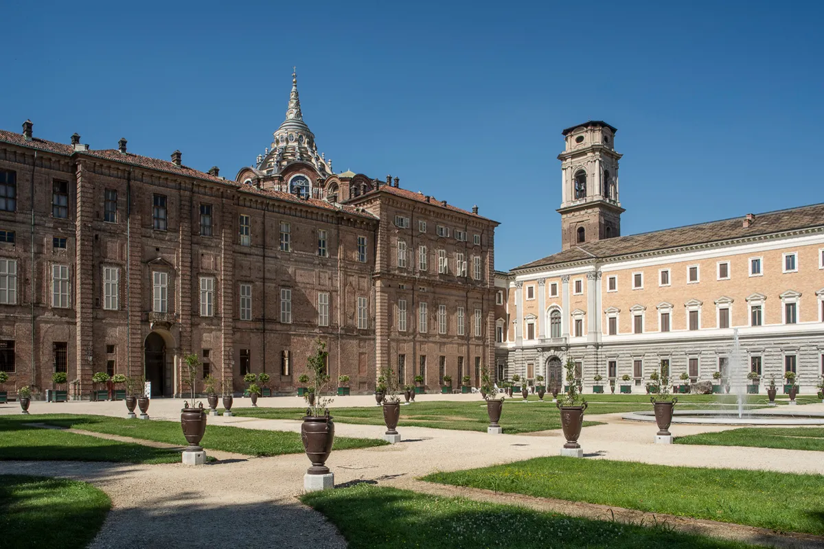 The Royal Gardens of Turin with the Royal Palace